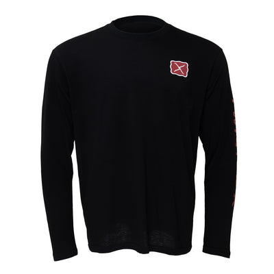 Black Long Sleeve Shirt | LSSHIRT001 | Quarter View
