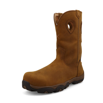 11" Work Pull On Hiker Boot | MHKBNW1 | Quarter View