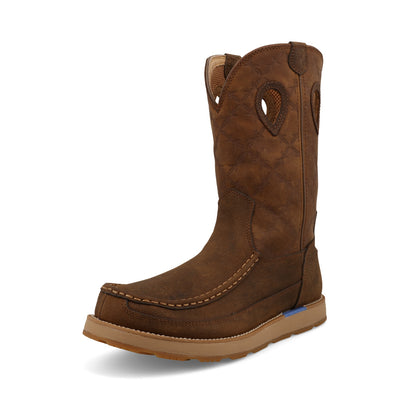 11" Work Pull On Wedge Sole Boot | MCBX001 | Quarter View
