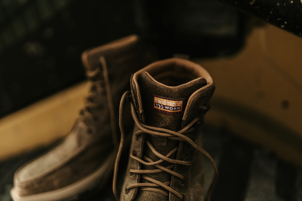 Closeup of Twisted X Work Boots
