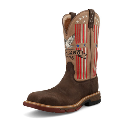 12" Western Work Boot | MXBN009 | Quarter View