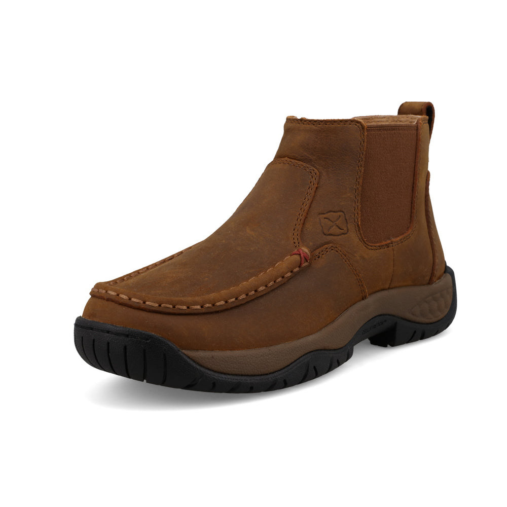 Georgia Mens Chocolate Leather Steel Toe WP Low Heel Logger Work Boots –  The Western Company