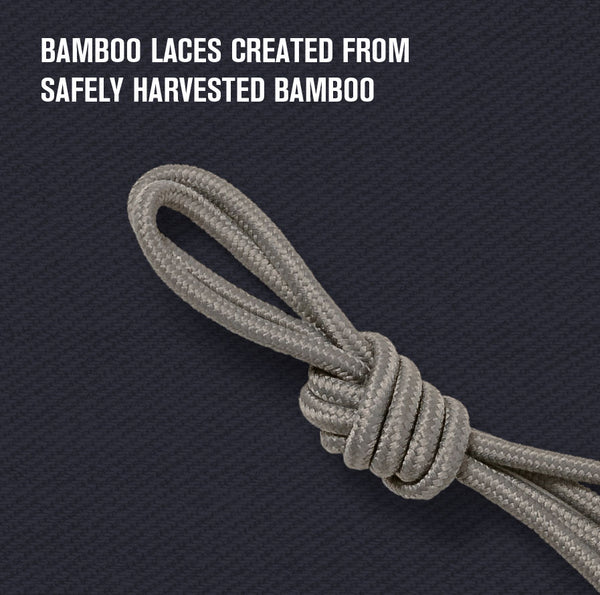 Bamboo laces created from safely harvested bamboo