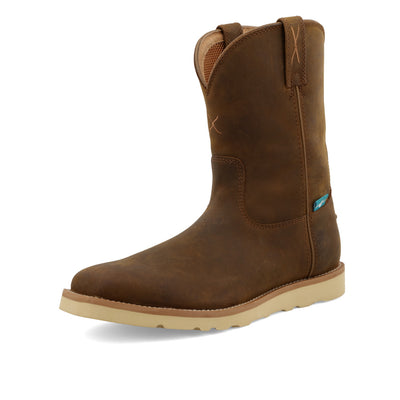 10" Work Pull On Wedge Sole Boot | MCBW001 | Quarter View