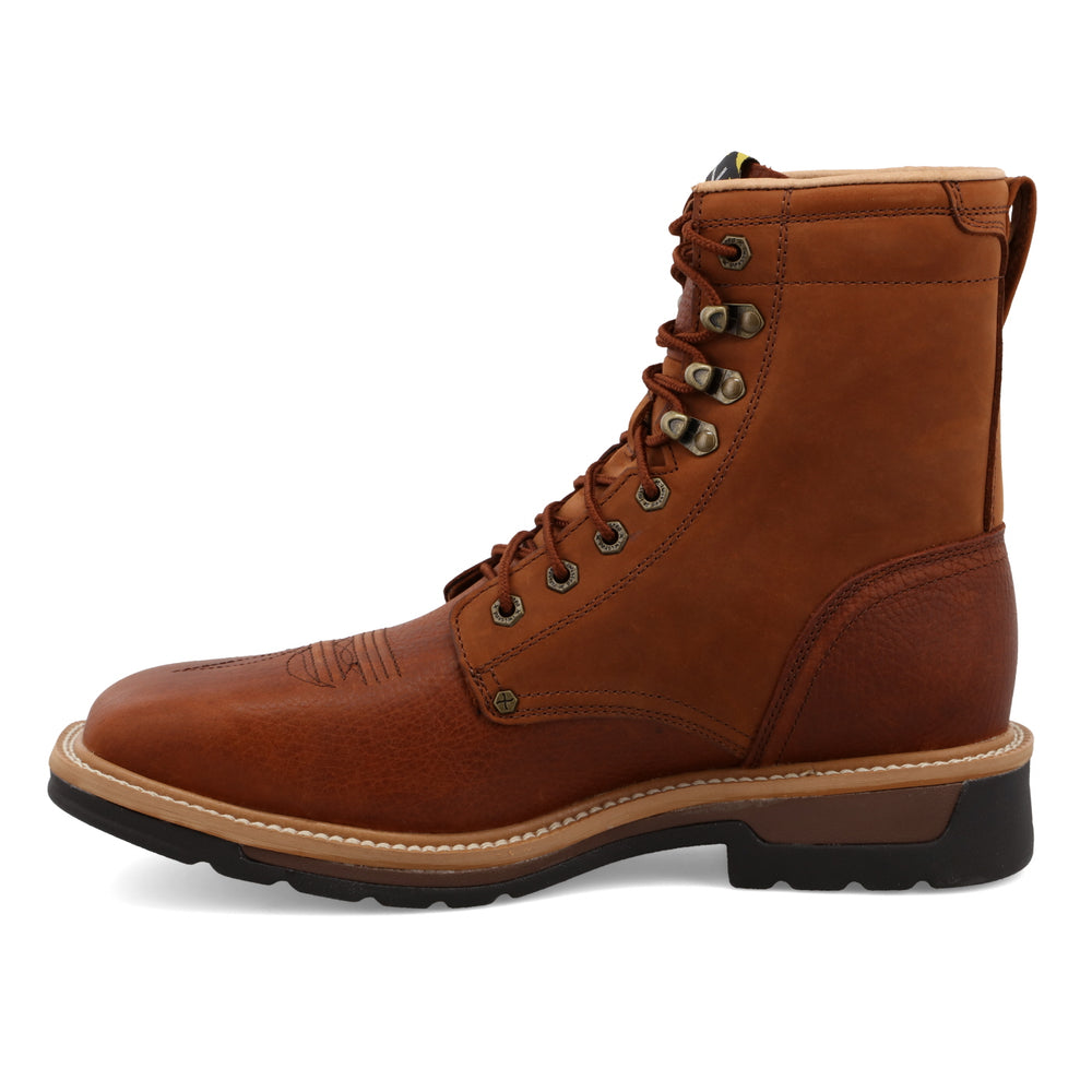 Square toe outlet lacer boots