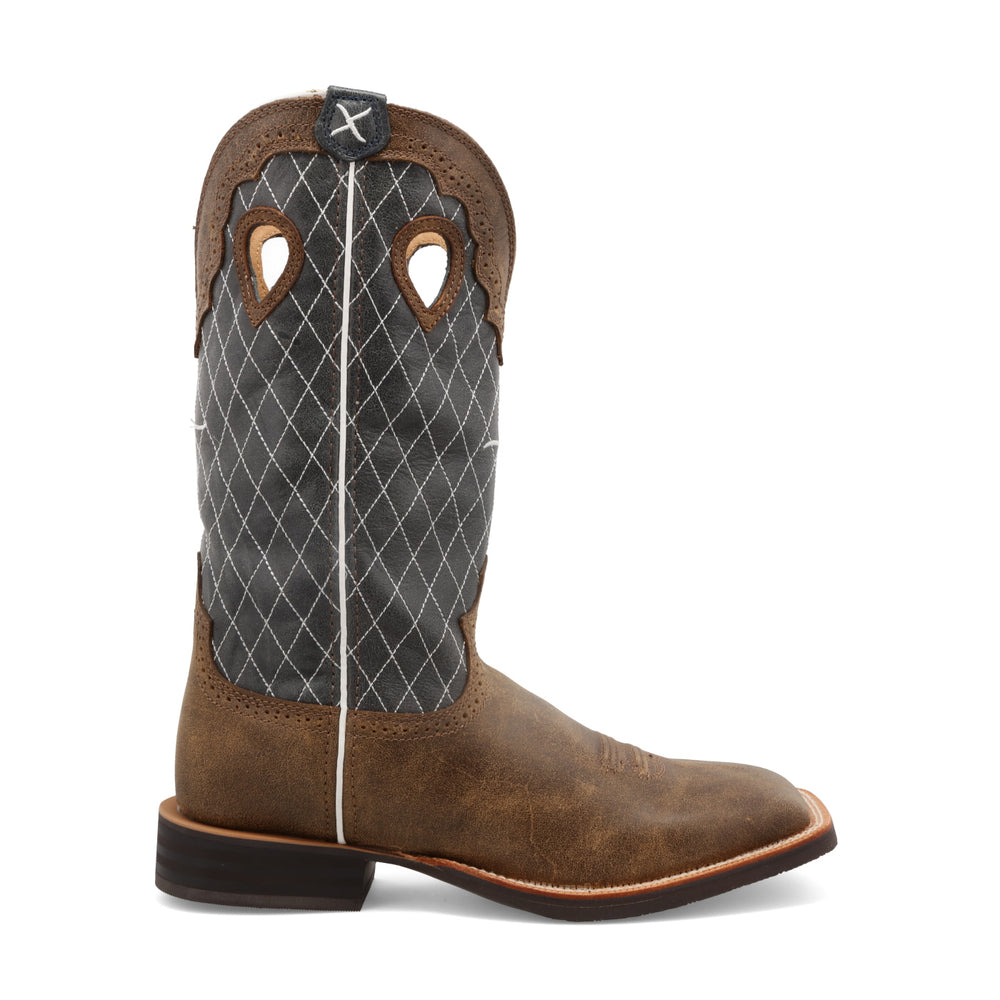 Twisted X Ostrich & Black Ruff Stock Leather Cowboy Boots