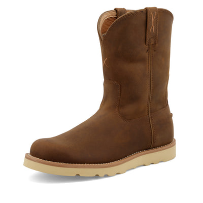 10" Work Pull On Wedge Sole Boot | MCB0001 | Quarter View